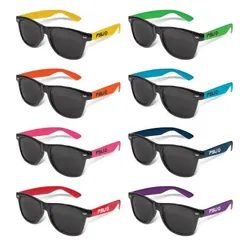 112025 Malibu Black Frame Corporate Sunglasses 