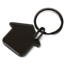Capital House Shaped Gunmetal Metal Key Ring
