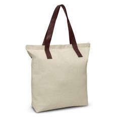 Ascot Heavy Cotton Canvas Tote Bag with Zipper
