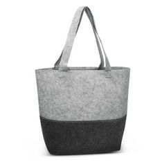Cassini Two Tone Poly Felt Tote with Long Handles