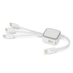 Cypher Multi Connector LED Charging Cable with Retractable Design