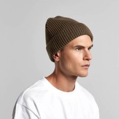 Gauge Recycled Wool Ribbed Knit Beanie