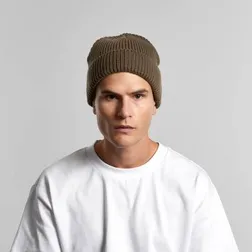 Gauge Recycled Wool Ribbed Knit Beanie