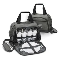 Four Person Poly Canvas Cooler With Cutlery Set