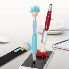 Retractable Ballpoint Pens with Screen Cleaner