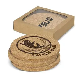 Natural Cork Round Drink Surface Protector Sets