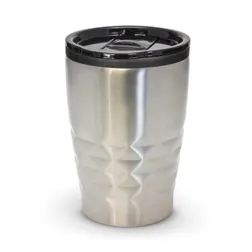 Urban Double Wall Stainless Steel Coffee Cup with Diamond Pattern