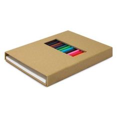 Creative Sketch Set with 12 Colour Pencils and Notepad