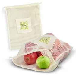 113360 Cotton Produce Logo Canvas Tote Bags