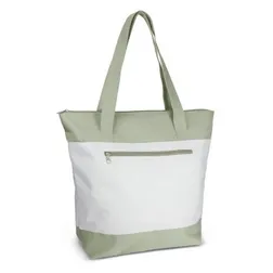 Capella Two Tone Tote Bag with Zippered Front Pocket