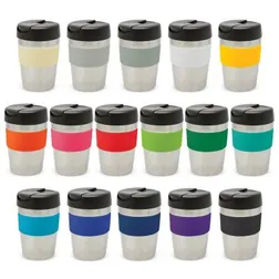 Java Double Wall Vacuum Steel Cup with Silicone Band