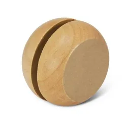 Natural Wood Yo Yo with Grain Variation and Cotton String