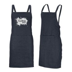 Carolina Denim Bib Apron with Metal Eyelets and Front Pocket