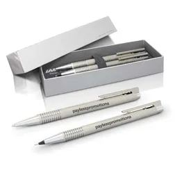 113797 Lamy Retractable Stainless Steel Set Of Custom Pens And Pencil