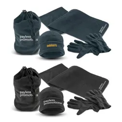 Non Pilling Polar Fleece Scarf Beanie Set