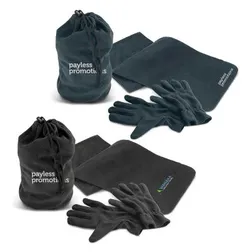 Non Pilling Polar Fleece Scarf Gloves Set
