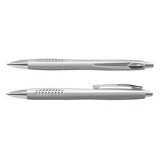 Topaz Retractable Ballpoint Pen with Triangular Grip and Chrome Trim