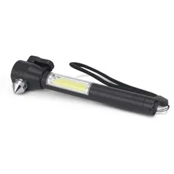 Compact Metal Vehicle Emergency Safety Tool with COB Light