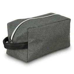 Nirvana Heather Poly Canvas Toiletry Bag with Chrome Zip