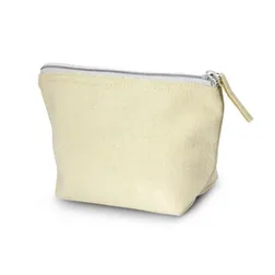 Eve Cotton Canvas Zippered Cosmetic Bag