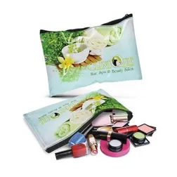 Madonna Clear Plastic Medium Travel Cosmetic Bag with Zipper