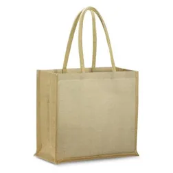 Modena Extra Large Laminated Juco Tote with Cotton Handles