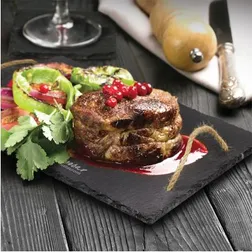 Natural Slate Serving Board with Hemp Rope Handles