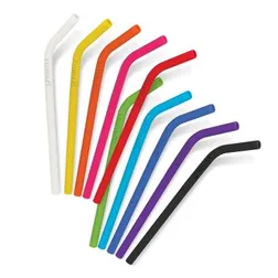 Reusable Silicone Drinking Straws with Debossing