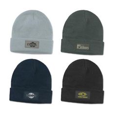 Everest Acrylic Knit Beanie with PU Patch