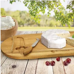 Acacia Wood Serving Board With Utensils Drawer