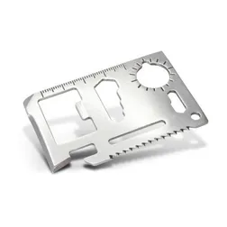 Stainless Steel Wallet Sized Multi Tool Card with PU Sleeve