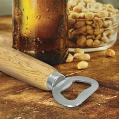 Natural Wood Handle Metal Bottle Opener