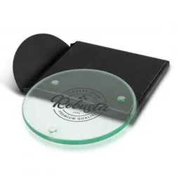 Round Glass Drink Coasters With Polyurethane Base