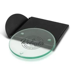 Venice Round Glass Coaster with Polyurethane Base