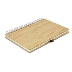 Bamboo Hard Cover A5 Wiro Bound Lined Journal with Pen Loop