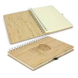 116213 Bamboo Branded Green Notebooks - 160 Pages
