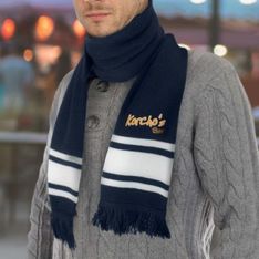 Commodore Acrylic Knit Winter Scarf with Tassels