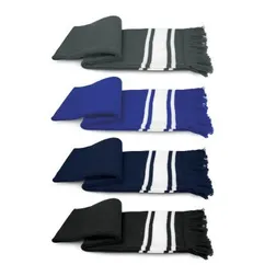 Commodore Acrylic Knit Winter Scarf with Tassels