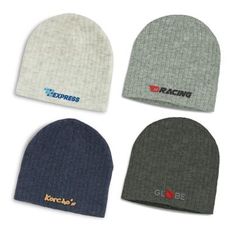 Nebraska Heather Cable Knit Acrylic Beanie with Polar Fleece Lining