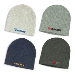 Nebraska Heather Cable Knit Acrylic Beanie with Polar Fleece Lining