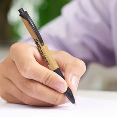 Habitat Bamboo Ballpoint Pen with Soft Touch Grip