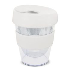Leviosa Double Wall Coffee Cup with Flip Lid and Silicone Band