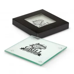 Square Glass Drink Coasters Gift Set