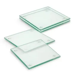 Venice Square Glass Coaster Set with Gift Box