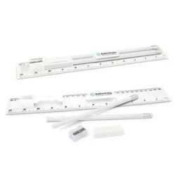Complete Five Piece Stationery Set with 30cm Ruler