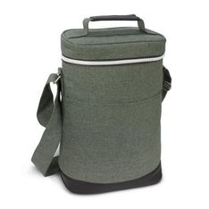 Nirvana Insulated Wine Tote with Heather Poly Canvas