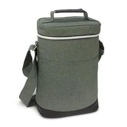 Nirvana Insulated Wine Tote with Heather Poly Canvas