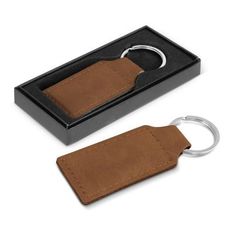 Rectangular PU Leather Key Rings