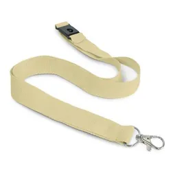 Natural Cotton Neck Strap Lanyard with Metal Clip