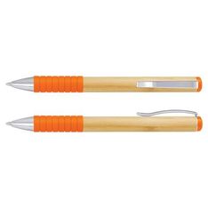Bamboo Twist Action Ballpoint Pen with Soft Touch Grip